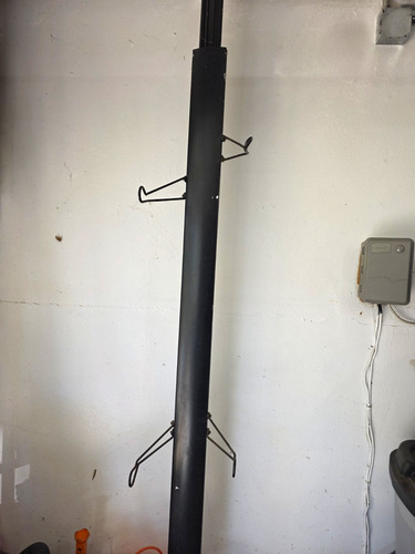2-Bike Vertical Freestanding Floor Bike Stand Rack, Black Metal Storage
