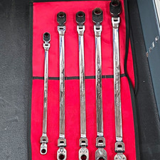 Snap-on 5pc Metric Double Flex Reversible Ratcheting Wrench Xfrrm705