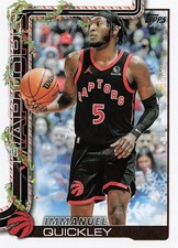 2025-26 Topps Holiday Basketball Immanuel Quickley card #H26 Toronto Raptors