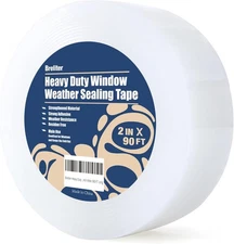 Heavy Duty Window Weather Sealing Tape - Transparent Window Tape for Winter and 