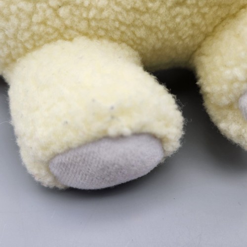 Vintage Hugfun Sheep Lamb Plush Sherpa Yellow Bow 9" Stuffed Animal Toy Spring - Picture 11 of 17