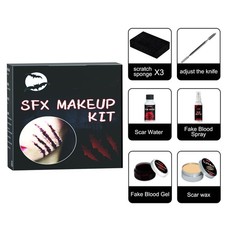 Unisex Special Effects Makeup Scary Characters Halloween Makeup Kit Washable