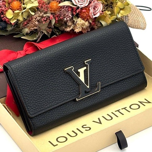 Louis Vuitton Porte-Feuille Capucines Long Wallet Black