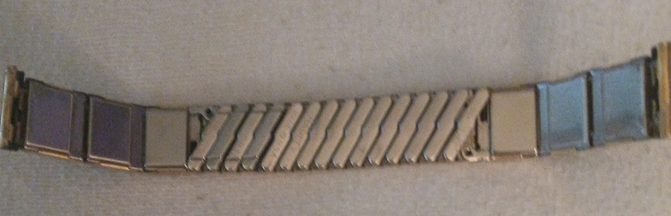 Correa de expansión Watchmaker Estate vintage genuina HADLEY 19 mm INO INOXIDABLE/CUERO Foto 3 de 3