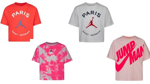 Nike Air Jordan All Over Junior TShirt Girls White Crew Neck Size From 10-15 - Picture 2 of 15
