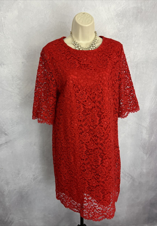 Ladies Dress Lace Red Party Evening Cocktail Special Formal Occasion