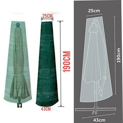 ADEPTNA GARDEN NEW DURABLE WATERPROOF GARDEN PARASOL COVER WITH NYLON DRAW CORD TO SECURE COVER