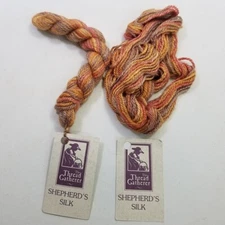 1 Skein +Extra Shepherd's Silk Wool Silk Floss Terra Cotta 067 Variegated