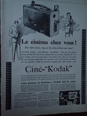 KODAK FILM + WATER DE COLOGNE Nr. 4711 Reklame Papier ILLUSTRATION 1927