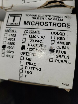 Tomar Electronics 490S-120T VAC Blue Microstrobe NEW OTHER