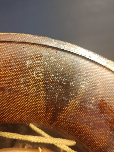 Cappello rigido vintage MSA Skullgard marrone rosso in fibra di vetro tipo K - Foto 13 di 17