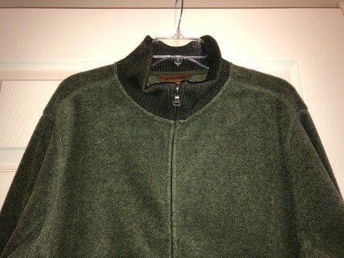 NWOT MEN'S ST JOHN'S BAY HUNTER GREEN FLEECE FULL ZIPPER JACKET W/POCKETS - M - Picture 2 of 10