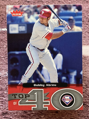 2006 Fleer Top 40 Bobby Abreu #T40-10 Philadelphia Phillies