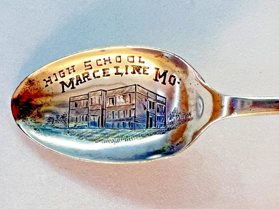 Marceline Missouri High School Sterling Silver Souvenir Spoon-R Wallace & Sons — 第 2/4 张图片
