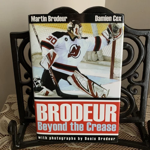 BRODEUR BEYOND THE CREASE Martin Brodeur Dennis Cox HCDJ SIGNED NJ Devils Goalie