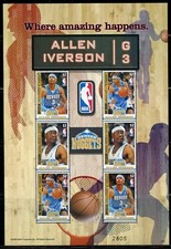 Bequia 2008 - NBA Denver Nuggets - Allen Iverson - Sheet of 6 stamps - MNH