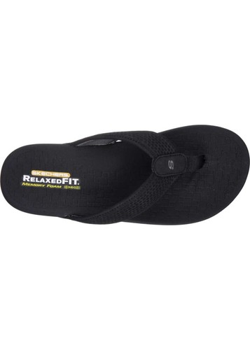 Skechers Men’s Pelem Emiro Sandal Flip Flops 65093 Black Relaxed Fit Size 8 - Picture 3 of 7