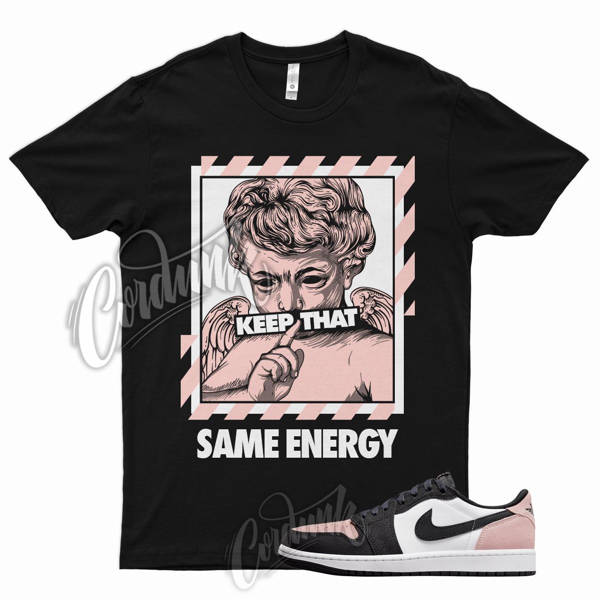 ENERGY T Shirt for J1 1 Low OG Bleached Coral Grey Fog Crimson 