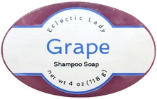 Grape Shampoo Soap Bar By Eclectic Lady, 4 oz Bar