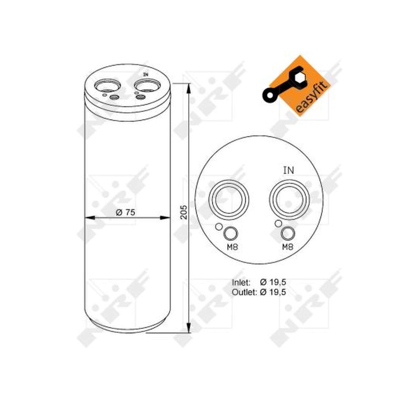 NRF Air Con Receiver Dryer - 33204 - Fits VW Passat TDi - Durable Easy Fit Part - Image 8