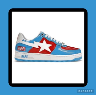 Bape Sta X Marvel Captain America Ladies 2022 (73 291-903) - Size 6    