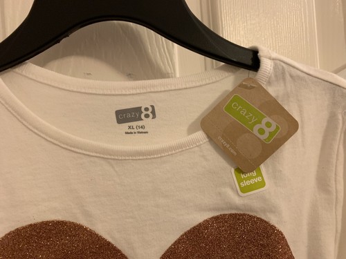 NWT Girls Crazy 8 GRAPHIC Long Sleeve T-shirts Tops sz XL (14) BTS 2015 - Picture 6 of 6