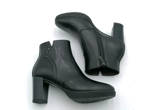 Nero Giardini scarpe donna tronchetti I411200D tacco plateau casual pelle Nero - Foto 5 di 9