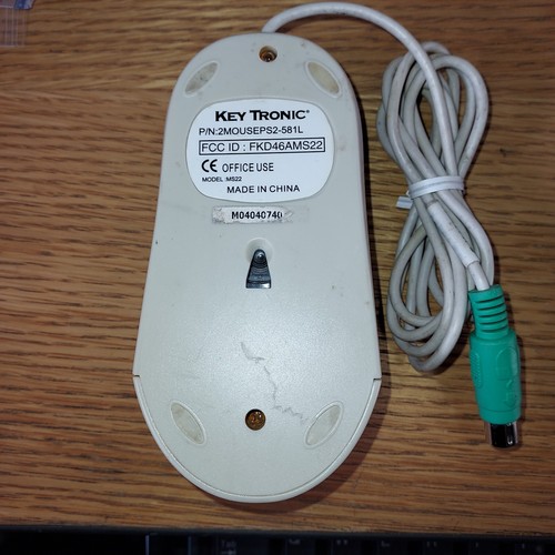 Key Tronic 3-Button PS/2 Scroll Mouse, FKD46AMS22 (Beige) - Picture 2 of 2