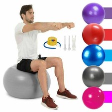 Exercise Gym Ball Yoga Swiss Fitness Pregnancy Birthing Anti Burst Core + Pump