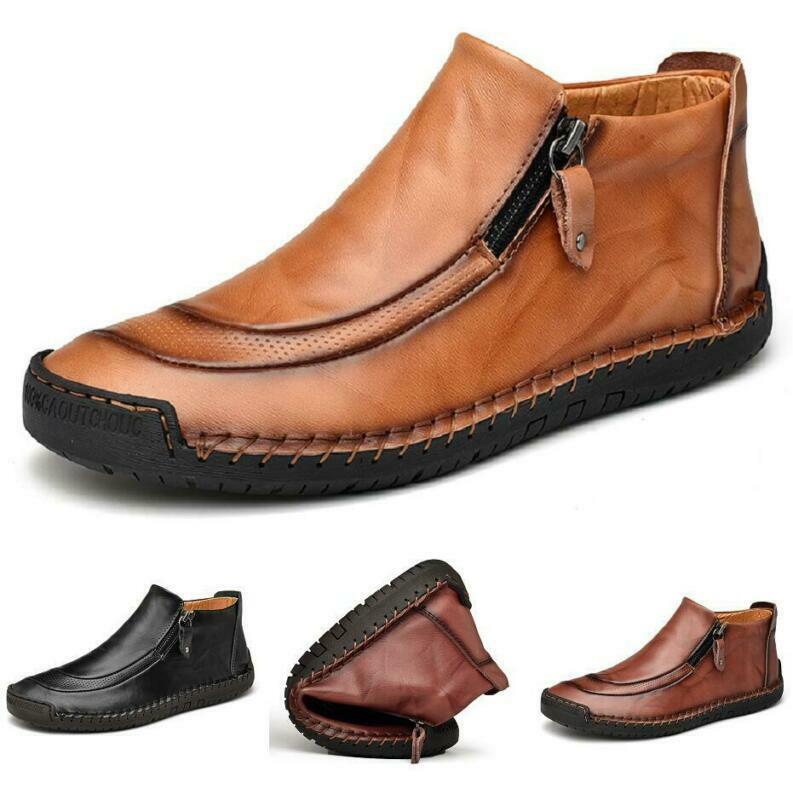 mens ankle high moccasins