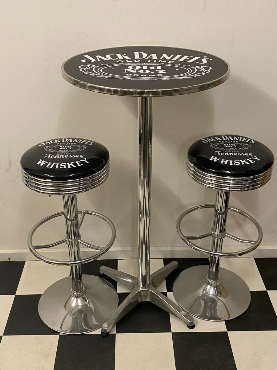 JACK DANIELS PREMIUM BAR STOOLS X AND TABLE ADJ HEIGHT