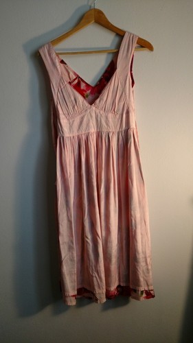 H & M Lined Sleeveless Empire Dress V-Neck Flowers US 8 EUR 38 - Picture 6 of 8