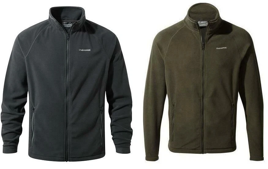 Craghoppers Mens Selby Full Zip Interactive Fleece Jacket Black Green Navy S-4XL
