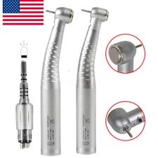 Dental High Speed Fiber Optic LED Handpiece Turbine/LED Quick Coupler 4Hole ns