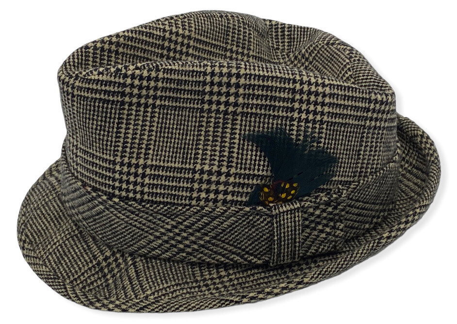 Vintage Pendleton Fedora Hat Houndstooth - 100% V… - image 2