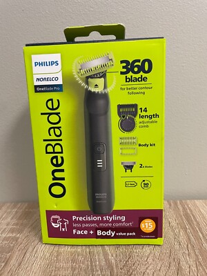 Philips Norelco OneBlade Pro Hybrid Electric Trimmer and Shaver - Face + Body