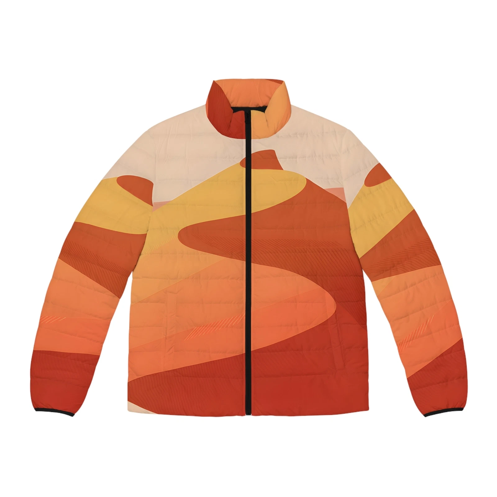 Gradient Dunes Puffer Jacket Outdoor Fashion Winter Apparel Stylish Warmth Cozy
