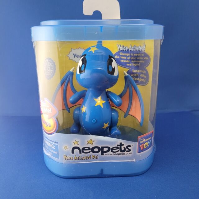 Vintage Neopets Voice Activated Pet Starry Shoyru Blue Dragon Interactive Toy