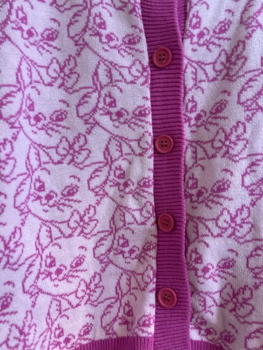NWT Girl's size 14/ 16 size L Skinny Dip Aristocrats Pink Sweater - Picture 2 of 3