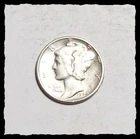 1942-P MERCURY DIME  Choice AU+    #38C97