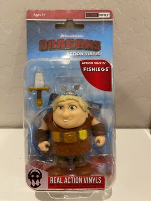 NEW Loyal Subjects How To Train Your Dragon Fishlegs Flocked Real Action Vinyls 