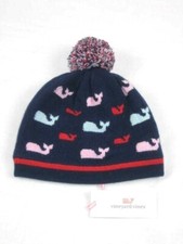 Vineyard Vines Girls Boys Whale Deep Bay Knit Beanie Hat One Size Blue Multi 48