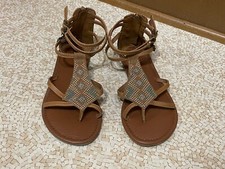 Mudd Girl's Ankle Strappy Cuff Brown Studded Gladiator Devon Sandals Size 3