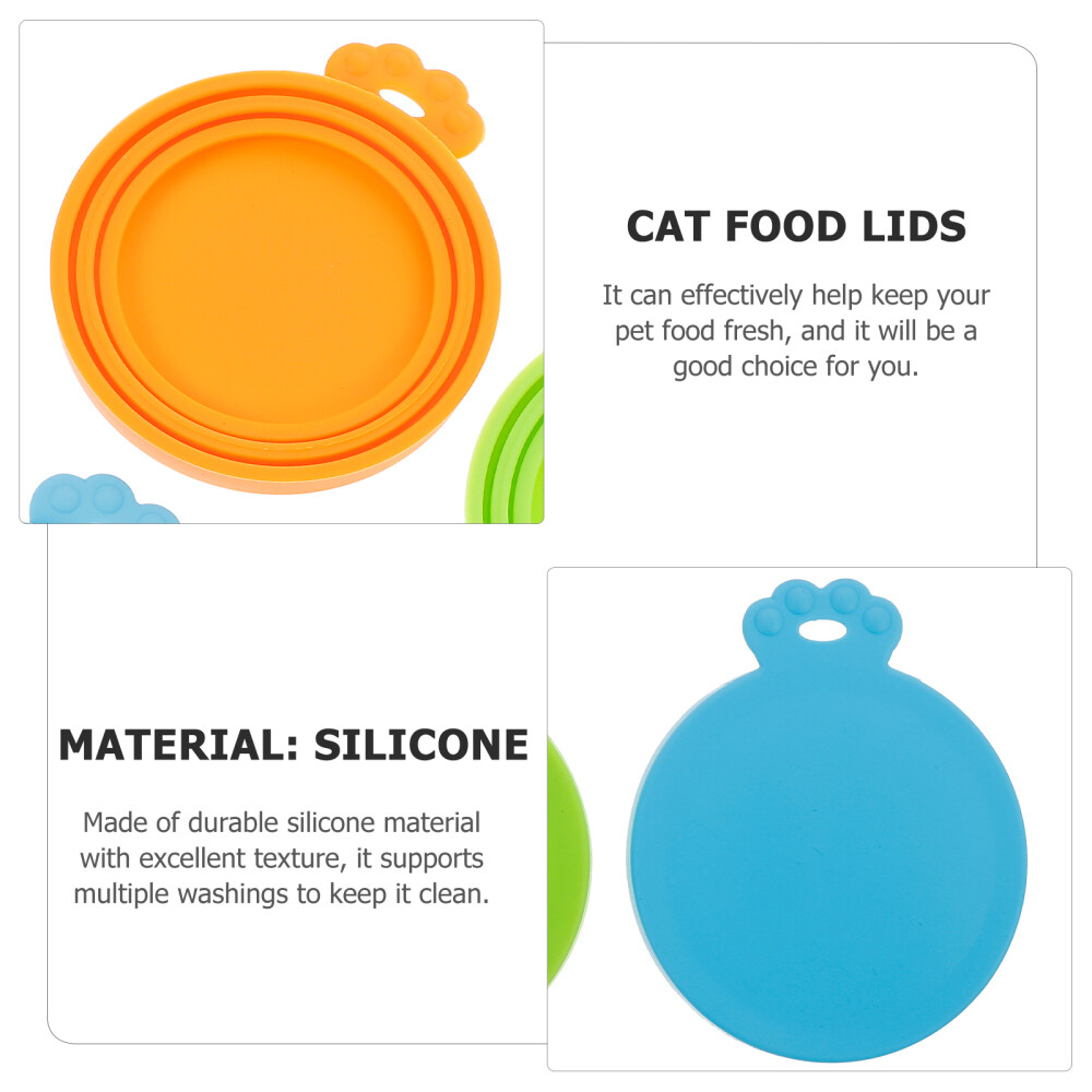 4pcs Lids Wet Cat Food Lid Dog Food Tin Lids Silicone Tin Can Covers eBay