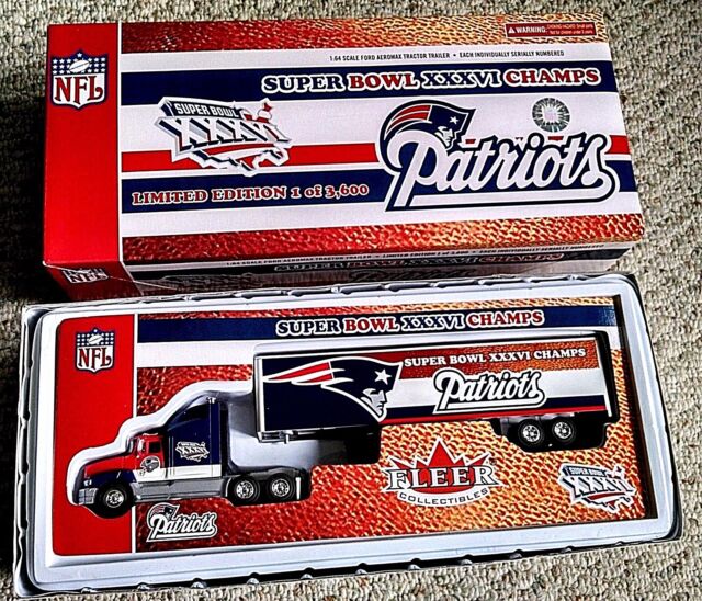 NE Patriots 1:64 Scale Ford Tractor Trailer Numbered Super ...