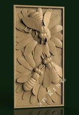 3D STL Model HONEY BEES for CNC Router Printer Engraver Carving Aspire Artcam