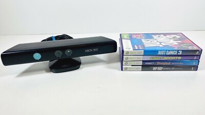 Microsoft 1414 Xbox 360 Kinect Black Sensor Bar w/ 4 Xbox 360