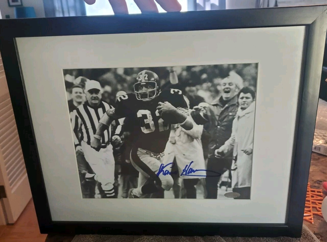 Franco Harris Autographed Signed Pittsburgh Steelers FRAMED Steelers 8x10 Photo Steiner Immaculate Reception 