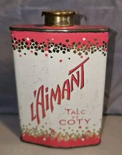 Vintage L'Aimant Talc by Coty Talcum Powder 3.70 Oz Tin.
