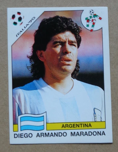 FIGURINA CALCIATORI PANINI ITALIA 90 N.128 MARADONA ORIGINALE RARA ROOKIE SOCCER